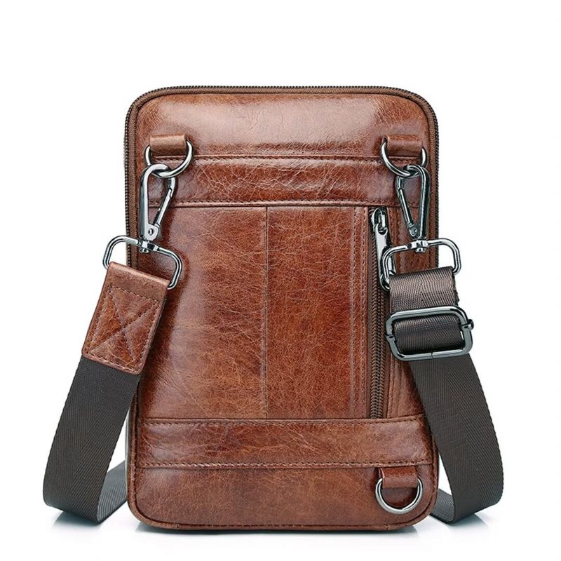 Bolsa Ombro Masculina Gallant Traveller Couro - Preto