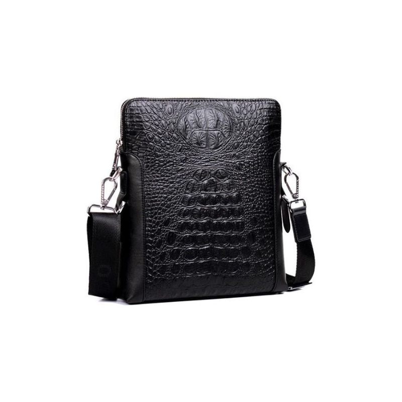 Bolsa Ombro Masculina Luxuosa Crocstyle Empresarial