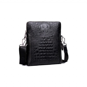 Bolsa Ombro Masculina Luxuosa Crocstyle Empresarial