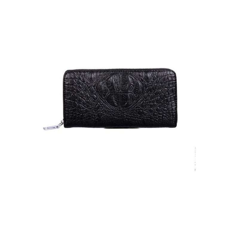 Bolsa Ombro Masculina Luxuosa Crocstyle Empresarial - Preto