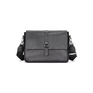 Bolsa Ombro Masculina Luxuosa Crossbody Com Aba Couro Genuíno