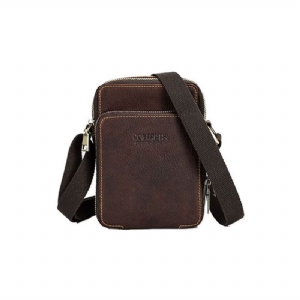 Bolsa Ombro Masculina Luxuosa Mensageiro Crossbody Coleção Crazy Horse