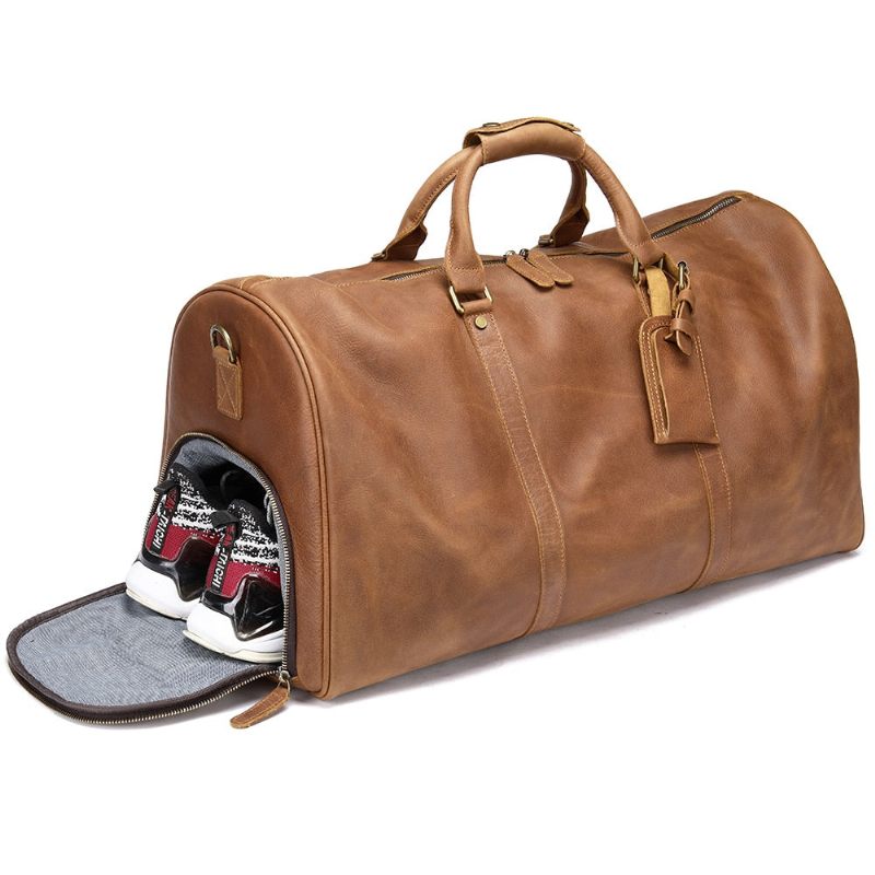 Bolsa Ombro Masculina Mensageiro Para Laptop Viajante - Marrom