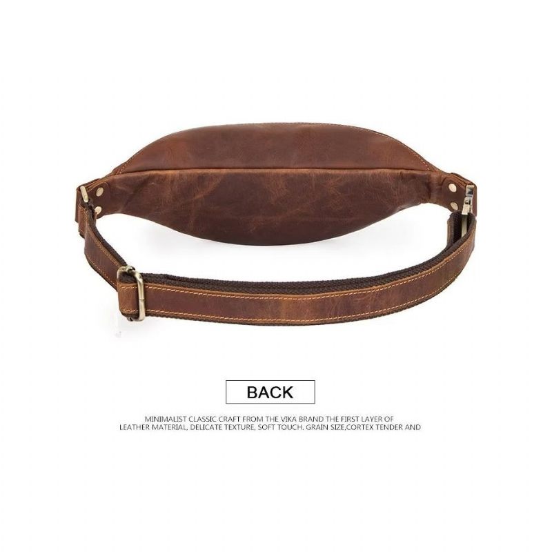 Bolsa Ombro Masculina Multifuncional Elegante Cintura Atlética - Café