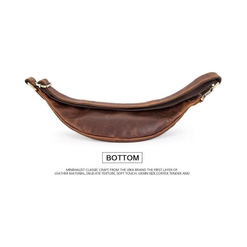 Bolsa Ombro Masculina Multifuncional Elegante Cintura Atlética - Café