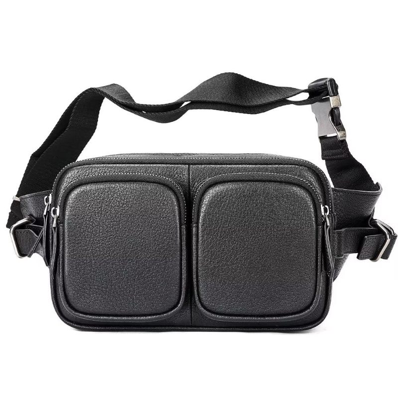 Bolsa Ombro Masculina Multifuncional Versátil Cintura - Preto