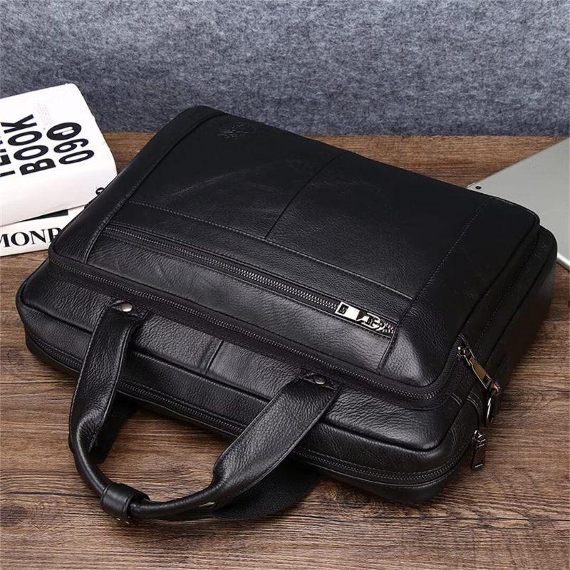 Bolsa Ombro Masculina Quadrada Couro Soberano - Preto