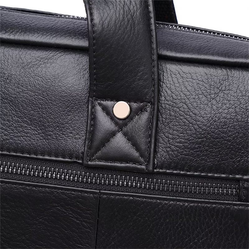 Bolsa Ombro Masculina Quadrada Couro Soberano - Preto