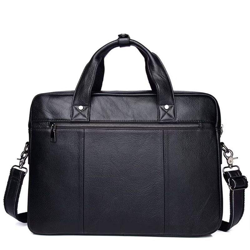 Bolsa Ombro Masculina Quadrada Couro Soberano - Preto