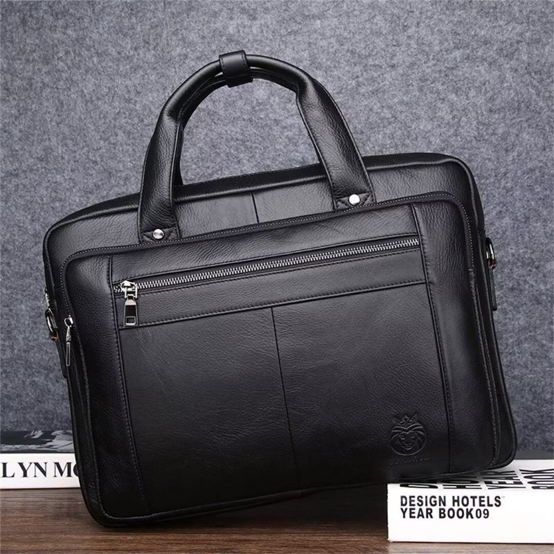 Bolsa Ombro Masculina Quadrada Couro Soberano - Preto