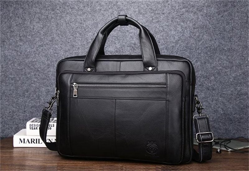 Bolsa Ombro Masculina Quadrada Couro Soberano - Preto