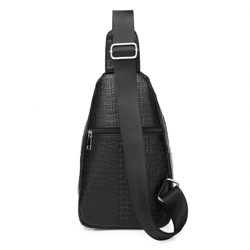 Bolsa Ombro Masculina Sofisticada Couro Urbano - Preto