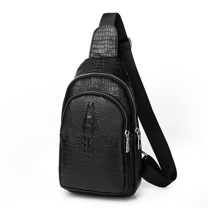 Bolsa Ombro Masculina Sofisticada Couro Urbano - Preto