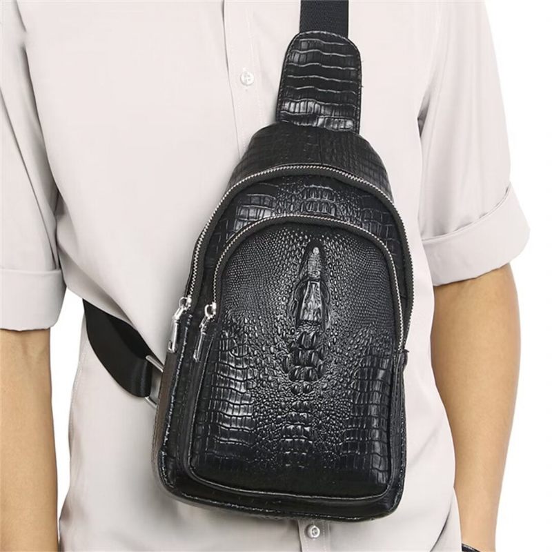 Bolsa Ombro Masculina Sofisticada Couro Urbano - Preto