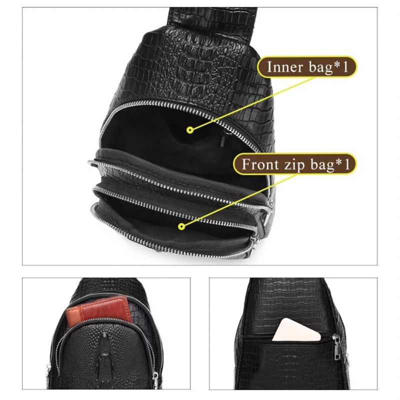 Bolsa Ombro Masculina Sofisticada Couro Urbano - Preto