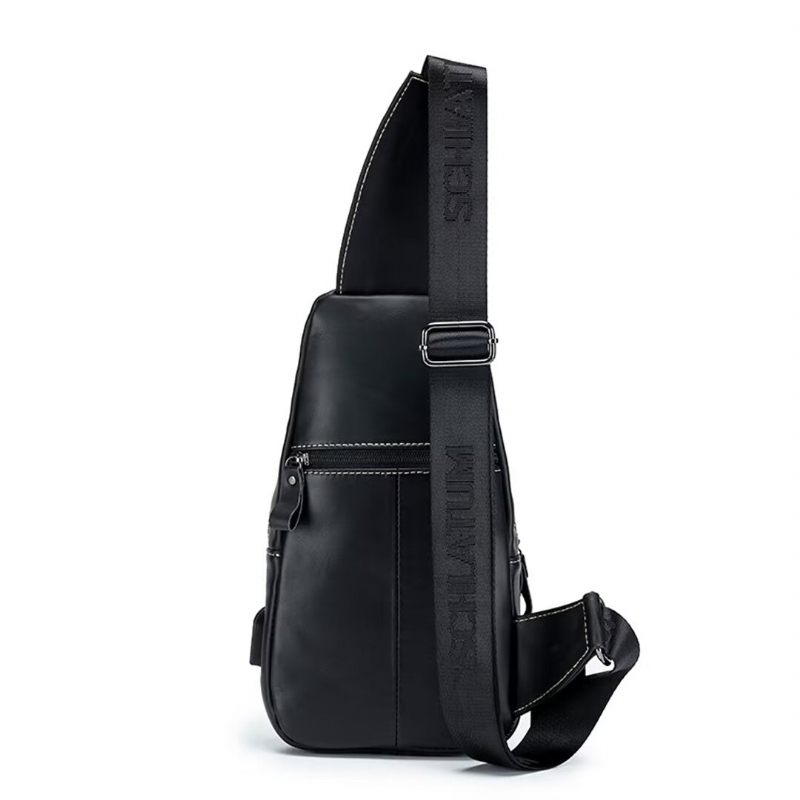 Bolsa Ombro Masculina Urban Navigator Couro - Preto