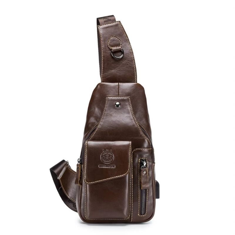 Bolsa Ombro Masculina Urban Navigator Couro - Preto