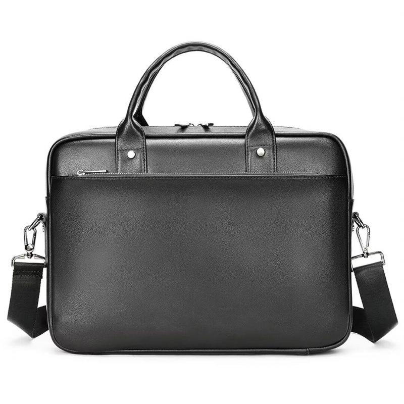 Bolsa Ombro Masculina Urbane Edge Couro Jacaré - Preto