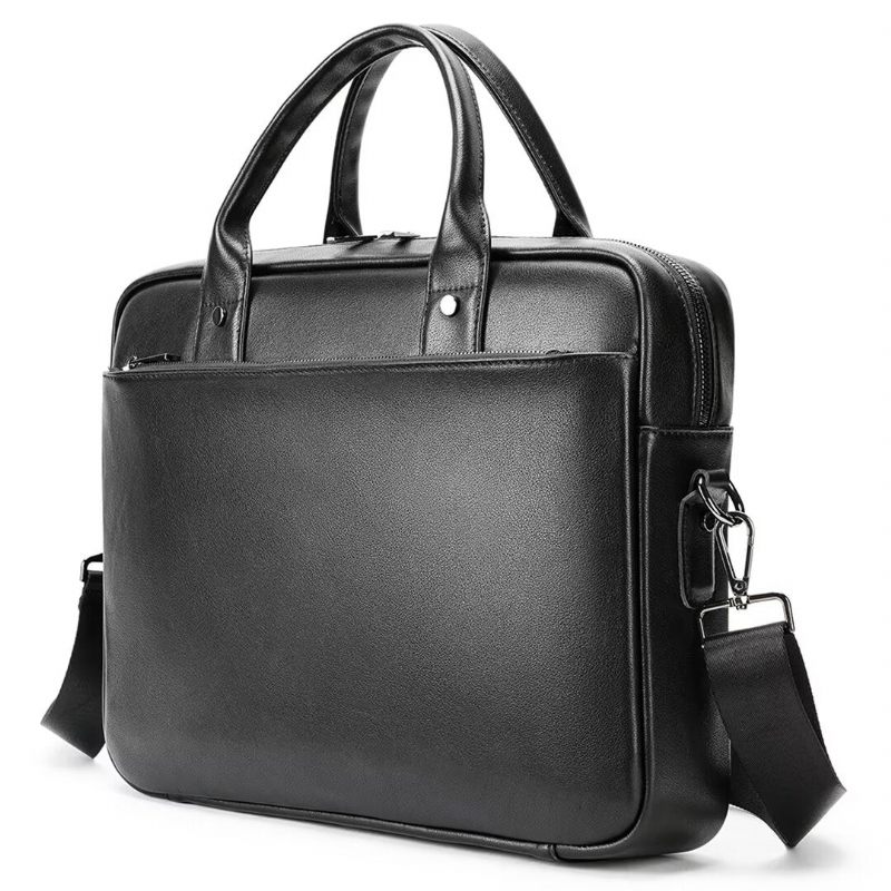 Bolsa Ombro Masculina Urbane Edge Couro Jacaré - Preto