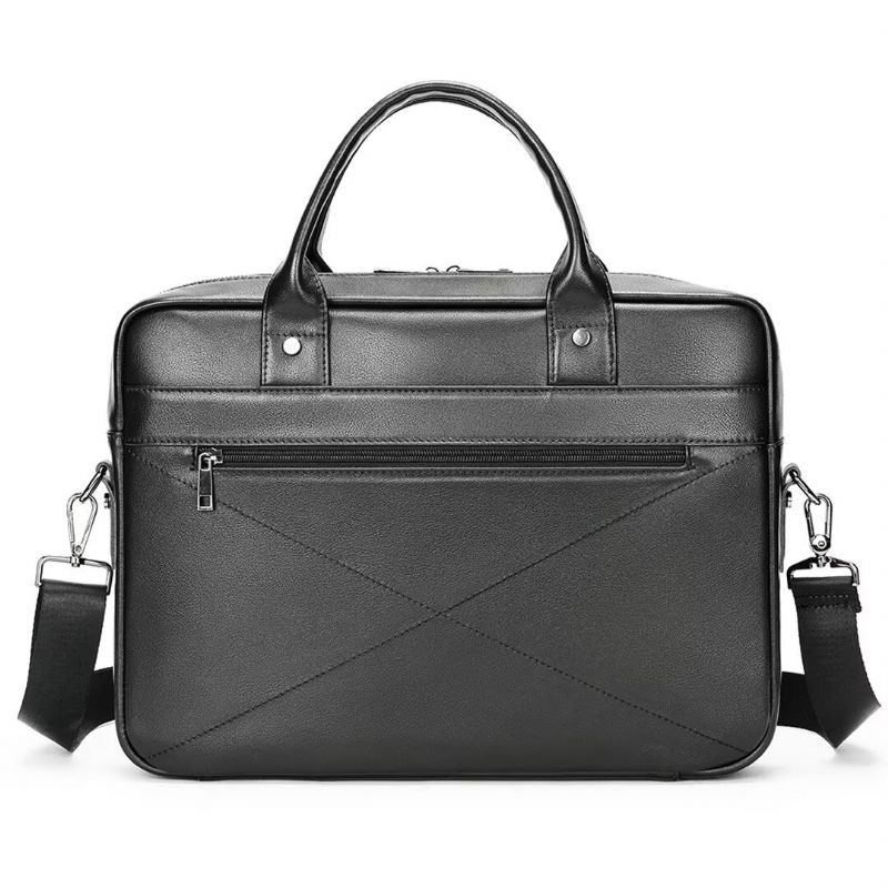 Bolsa Ombro Masculina Urbane Edge Couro Jacaré - Preto