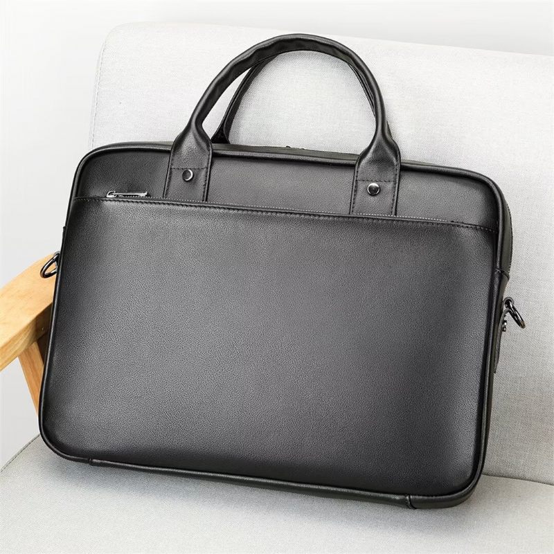 Bolsa Ombro Masculina Urbane Edge Couro Jacaré - Preto