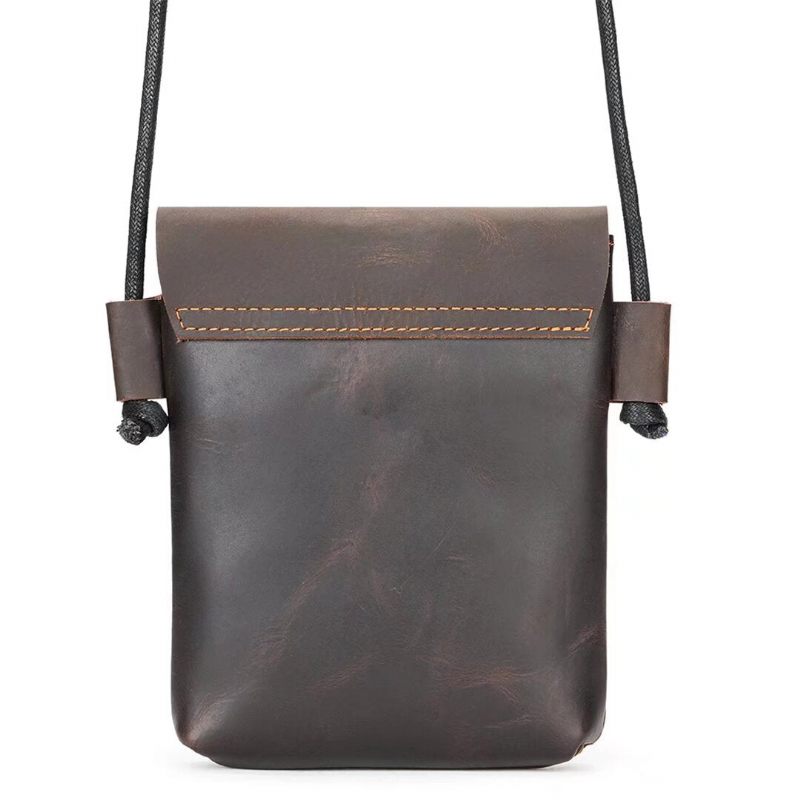 Bolsa Ombro Masculina Urbane Edge Couro Jacaré - Café