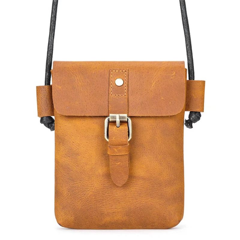 Bolsa Ombro Masculina Urbane Edge Couro Jacaré - Café