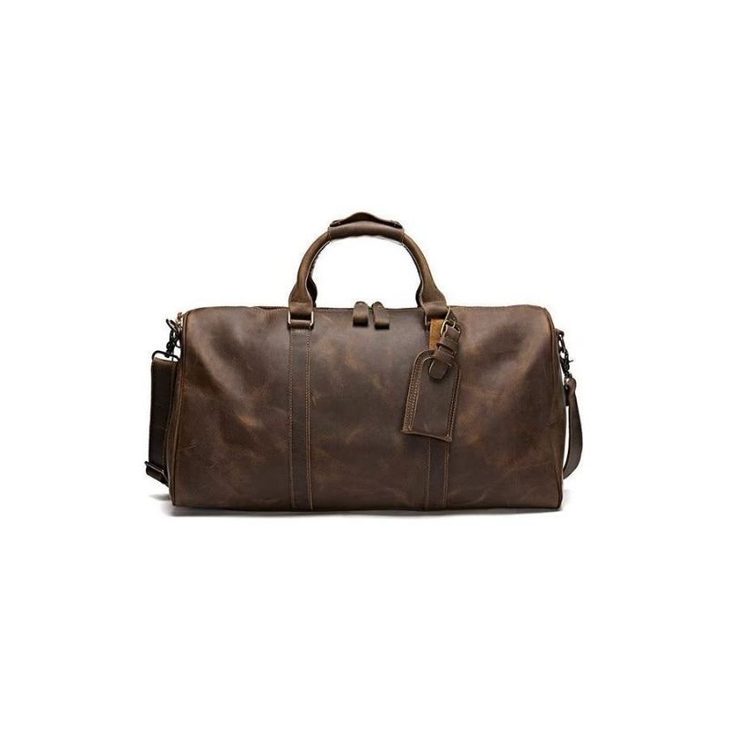 Bolsa Ombro Masculina Viagem Couro Vaca - Café