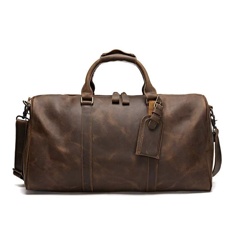 Bolsa Ombro Masculina Viagem Couro Vaca - Café