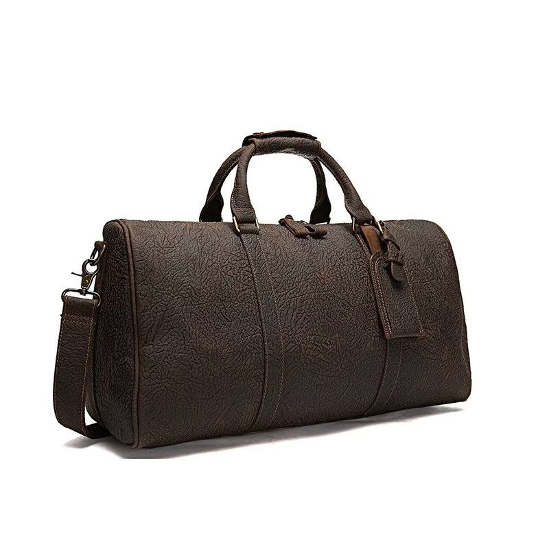 Bolsa Ombro Masculina Viagem Couro Vaca - Café