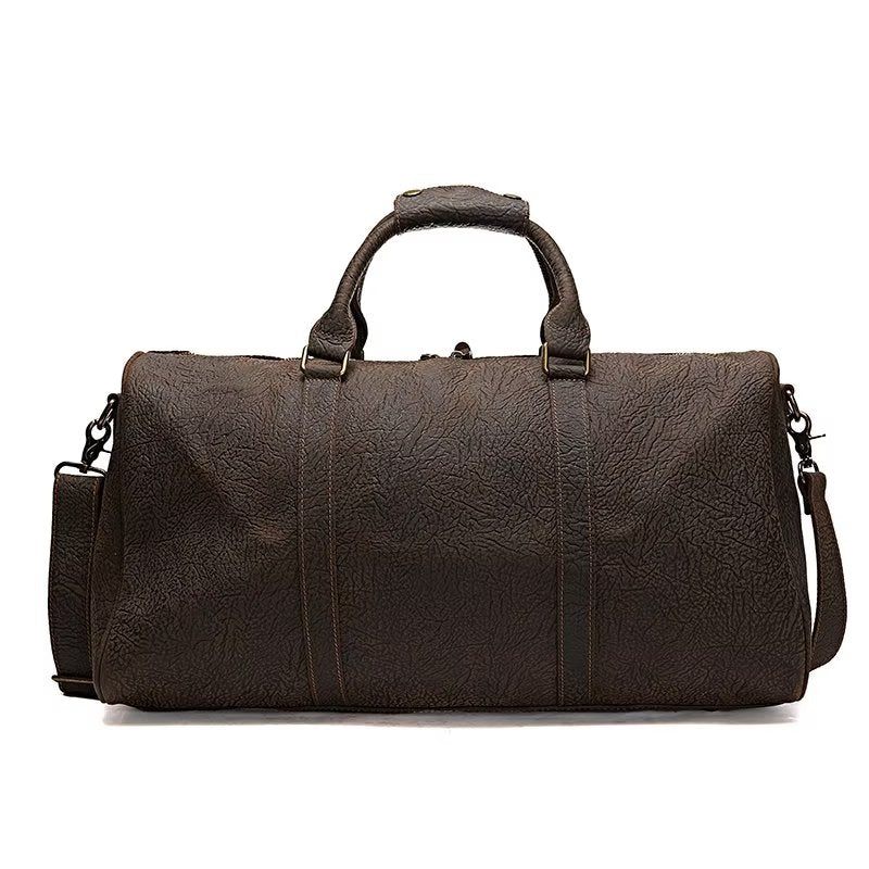 Bolsa Ombro Masculina Viagem Couro Vaca - Café