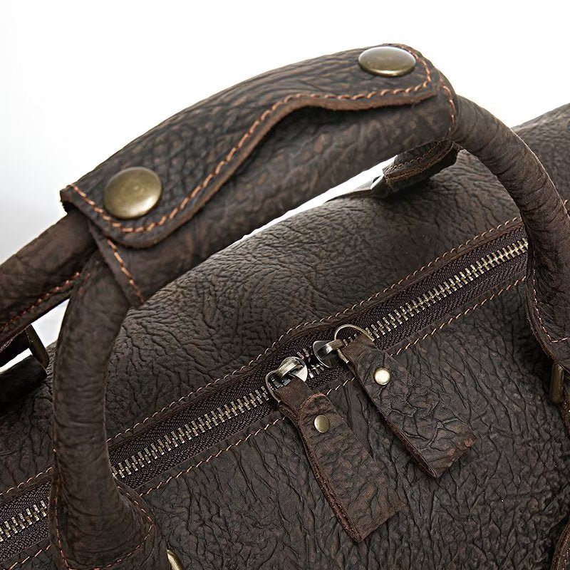 Bolsa Ombro Masculina Viagem Couro Vaca - Café