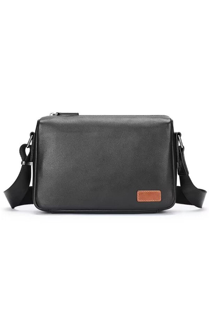 Bolsas Ombro Masculinas Bolsa Couro Triumph Da Trailblazer - Preto