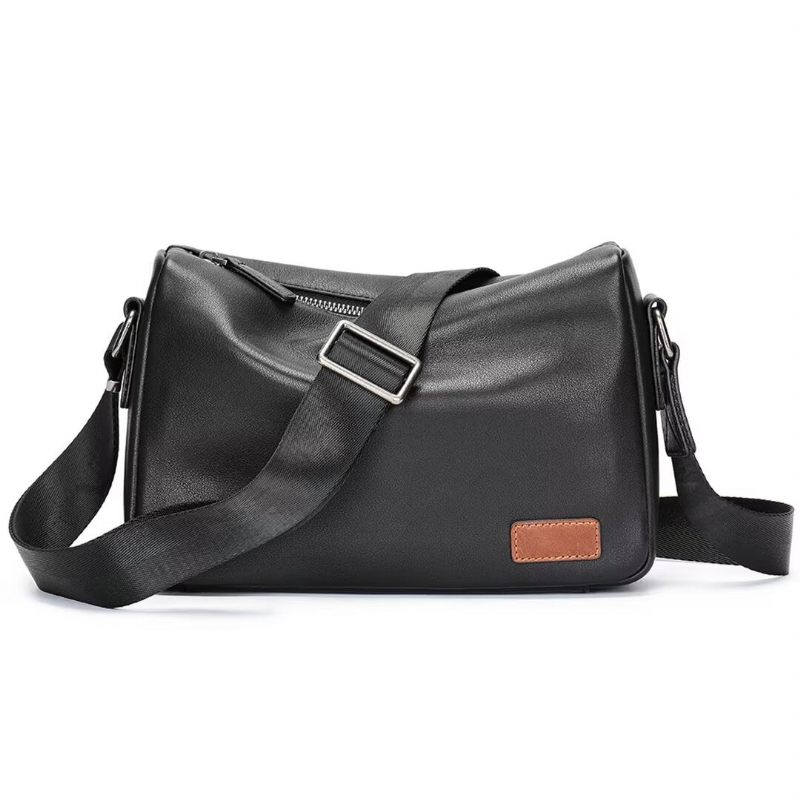 Bolsas Ombro Masculinas Bolsa Couro Triumph Da Trailblazer - Preto