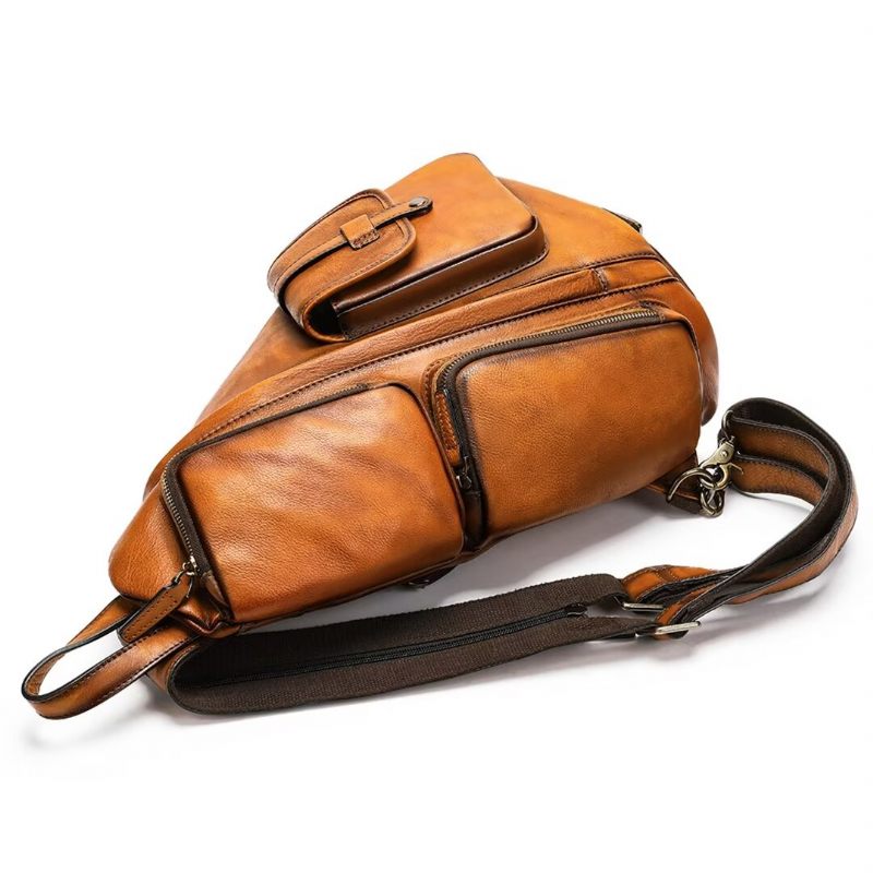 Bolsas Ombro Masculinas Bolsa Couro Vanguard Vision - Marrom