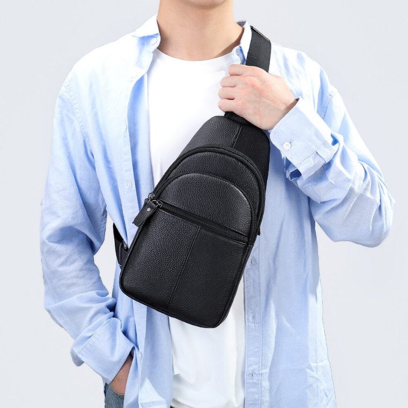 Bolsas Ombro Masculinas Bolsa Mensageiro Chique - Preto