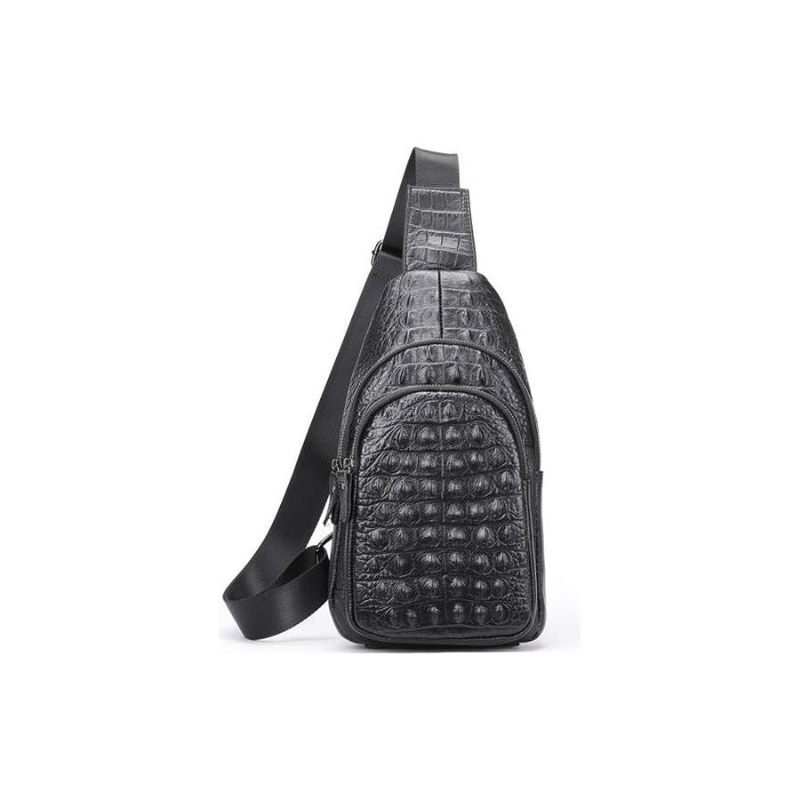 Bolsas Ombro Masculinas Chiques Couro Com Zíper Bolsa Mensageiro Crossbody