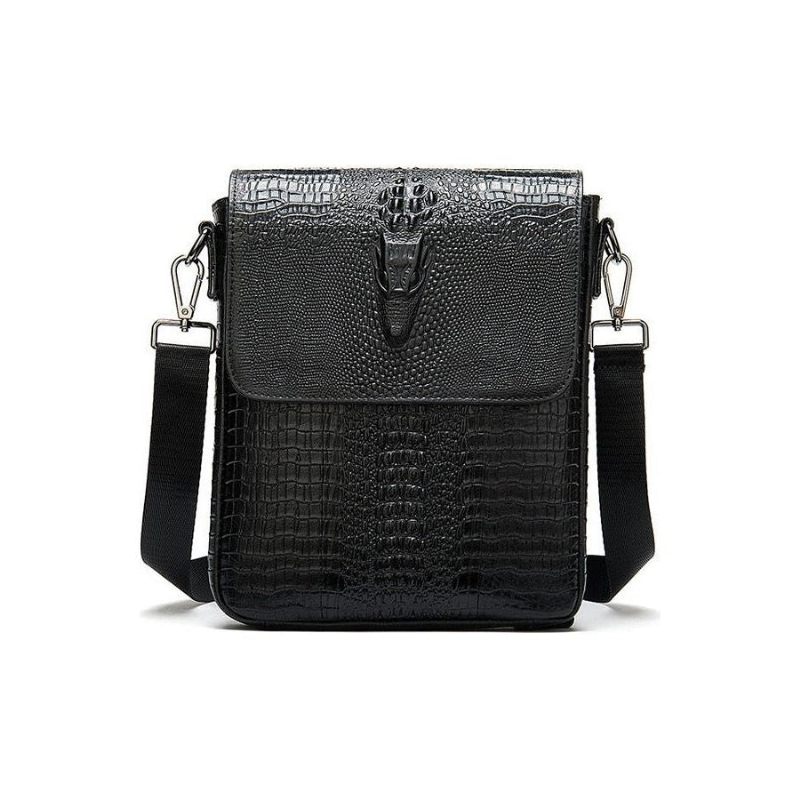 Bolsas Ombro Masculinas Couro Luxo Com Zíper Crossbody Bolsa Mensageiro