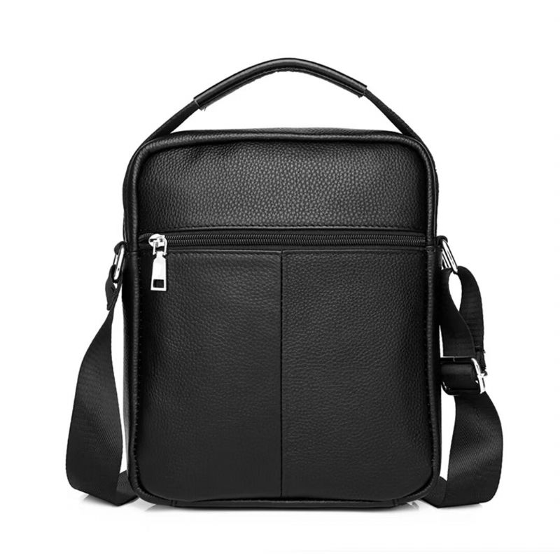 Bolsas Ombro Masculinas Estilo Soberano Breve Couro - Preto