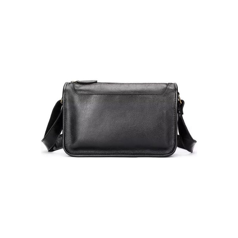 Bolsas Ombro Masculinas Luxuosas Couro Genuíno Com Aba Clássica Bolsa Crossbody