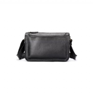 Bolsas Ombro Masculinas Luxuosas Couro Genuíno Com Aba Clássica Bolsa Crossbody