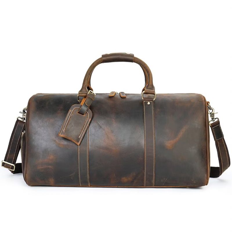 Bolsas Ombro Masculinas Luxuosas Em Couro Casual Tote - Preto