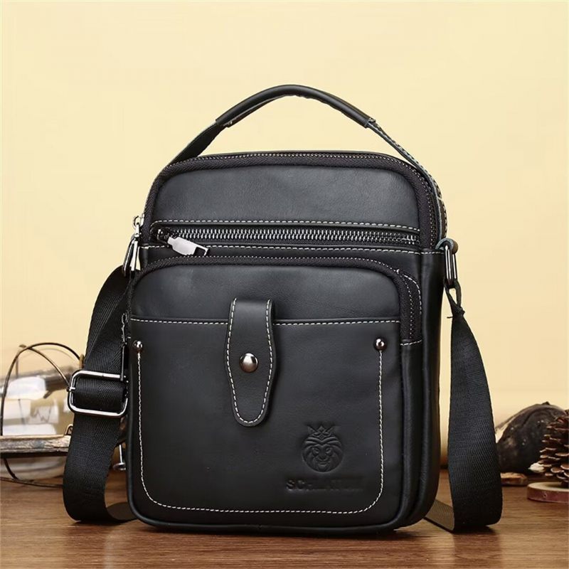 Bolsas Ombro Masculinas Majestic Journey Couro Holdall - Preto