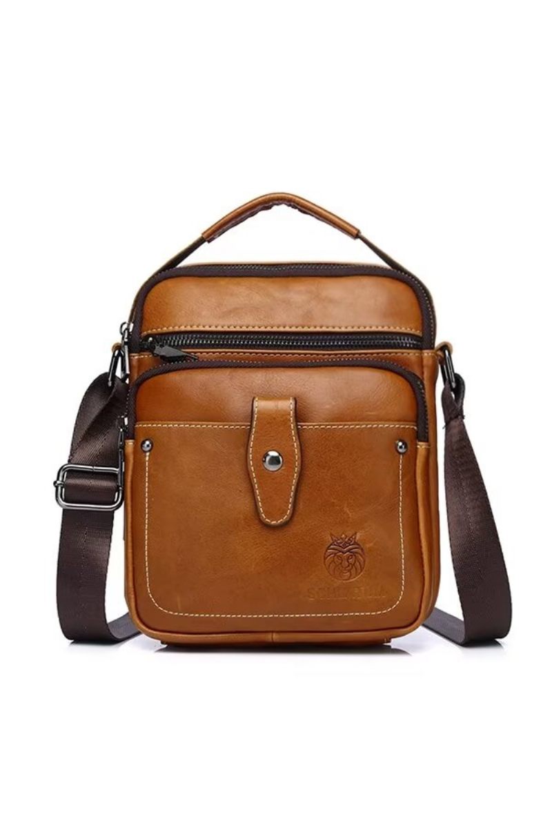 Bolsas Ombro Masculinas Majestic Journey Couro Holdall - Preto