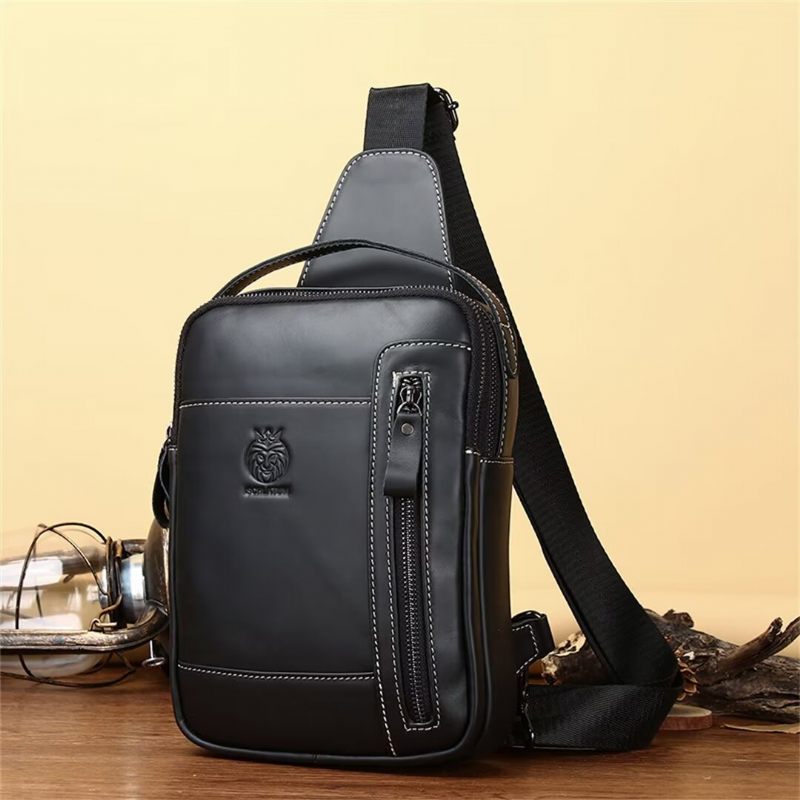 Bolsas Ombro Masculinas Metropolitan Leather Tote Classic - Preto