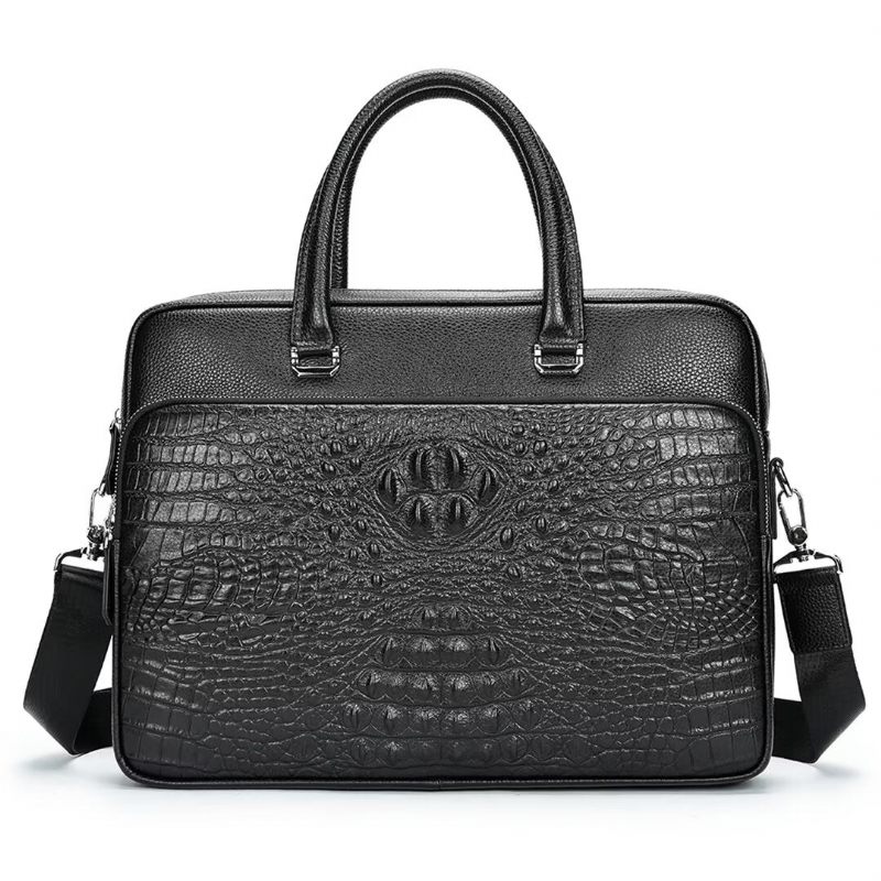 Bolsas Ombro Masculinas Pinnacle Prestige Alligator Tote - Preto