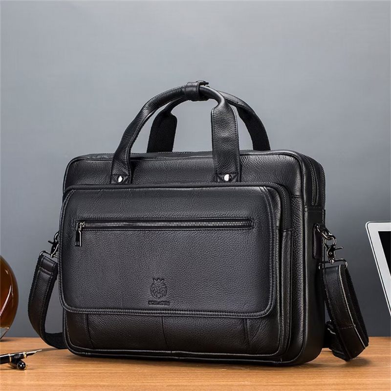 Bolsas Ombro Masculinas Urban Elite Leather Carryall - Preto