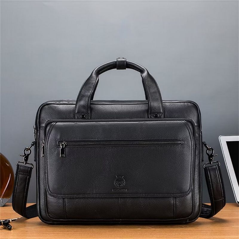 Bolsas Ombro Masculinas Urban Elite Leather Carryall - Preto