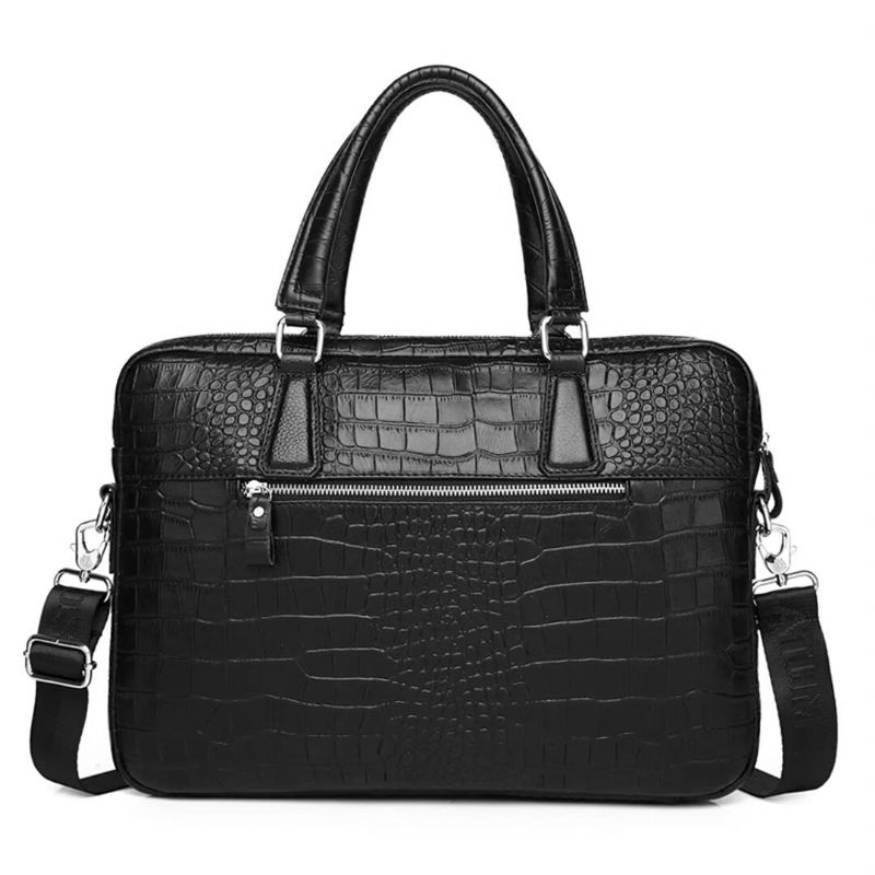 Bolsas Ombro Masculinas Vanguard Leather Square Tote - Preto