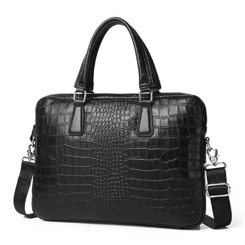 Bolsas Ombro Masculinas Vanguard Leather Square Tote - Preto